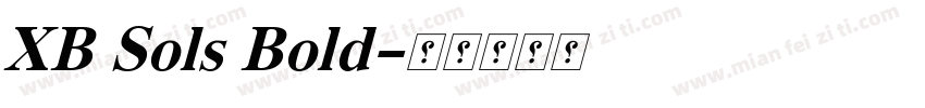 XB Sols Bold字体转换
